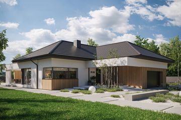  Projekt domu NewHouse 725 w1 (KRZ1142) - projekt domu parterowego - Zdjęcie 1