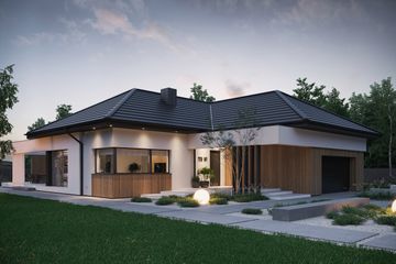  Projekt domu NewHouse 725 w1 (KRZ1142) - projekt domu parterowego - Zdjęcie 2