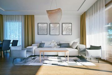 Projekt domu Gąska IV A z garażem 1-st. [A] - parterowy dom o powierzchni 119,40 m², dach dwuspadowy - ujęcie 6
