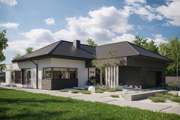  Projekt domu NewHouse 725 w2 (KRZ1143) - projekt domu parterowego - Zdjęcie 2