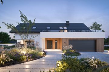  Projekt domu NewHouse 764 (KRZ1144) - projekt domu parterowego z poddaszem - Zdjęcie 3