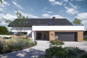  Projekt domu NewHouse 764 (KRZ1144) - projekt domu parterowego z poddaszem - Zdjęcie 4