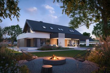  Projekt domu NewHouse 764 (KRZ1144) - projekt domu parterowego z poddaszem - Zdjęcie 9