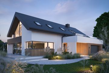  Projekt domu NewHouse 764 (KRZ1144) - projekt domu parterowego z poddaszem - Zdjęcie 1