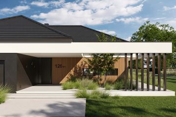  Projekt domu HomeKoncept 126 wariant 01 (KRX1296) - projekt domu parterowego - Zdjęcie 3