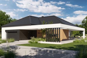  Projekt domu HomeKoncept 126 wariant 01 (KRX1296) - projekt domu parterowego - Zdjęcie 4