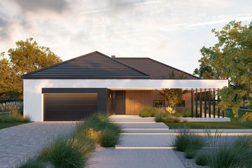  Projekt domu HomeKoncept 126 wariant 01 (KRX1296) - projekt domu parterowego - Zdjęcie 1