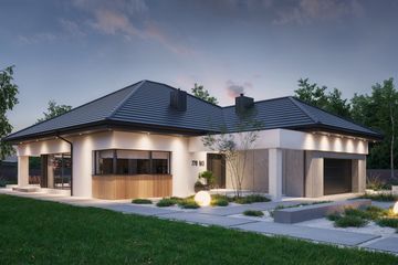  Projekt domu NewHouse 770 w3 (KRZ1145) - projekt domu parterowego - Zdjęcie 1