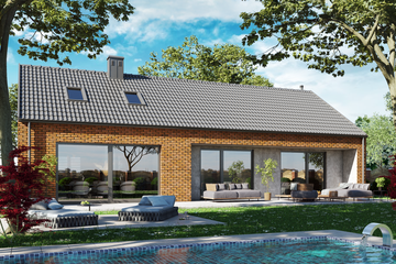  Projekt domu Ka241 Sz (PKT1351) - projekt domu parterowego - Zdjęcie 1