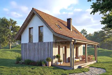  Projekt domu Wrzos 2 - murowany (GDE1094) - projekt domu parterowego z poddaszem - Zdjęcie 1