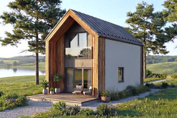  Projekt domu Jaskółka 3 - murowany (GDE1096) - projekt domu parterowego z poddaszem - Zdjęcie 1