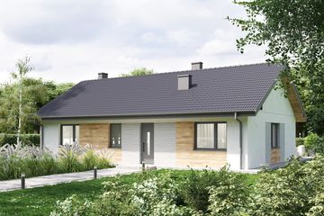  Projekt domu Parterowy klasyk 90 (GDF1004) - projekt domu parterowego - Zdjęcie 1