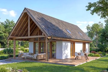  Projekt domu Mazury - murowany (GDE1097) - projekt domu parterowego - Zdjęcie 1