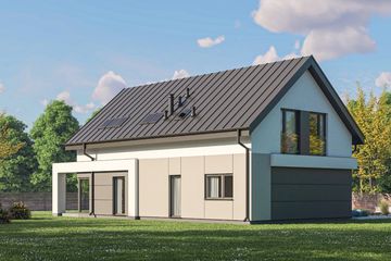  Projekt domu D448A (WAI1530) - projekt domu parterowego z poddaszem - Zdjęcie 2