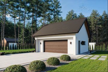  Projekt budynku gospodarczego BK-61 (WWC1074) - projekt budynku parterowego - Zdjęcie 1