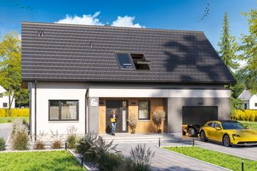  Projekt domu AJAKS 6 B (WOE1219) - projekt domu parterowego z poddaszem - Zdjęcie 2