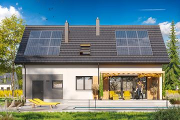  Projekt domu AJAKS 6 B (WOE1219) - projekt domu parterowego z poddaszem - Zdjęcie 4