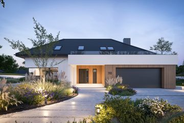  Projekt domu NewHouse 765 (KRZ1146) - projekt domu parterowego z poddaszem - Zdjęcie 1