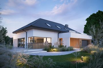  Projekt domu NewHouse 765 (KRZ1146) - projekt domu parterowego z poddaszem - Zdjęcie 3