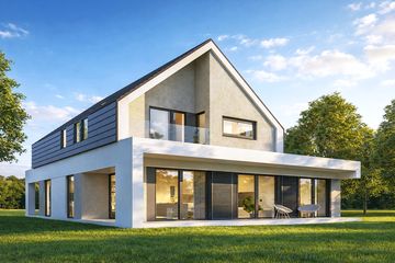  Projekt domu N-163 (PZB1116) - projekt domu parterowego z poddaszem - Zdjęcie 2