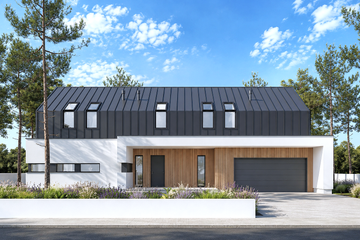 Projekt domu N-134 - z pełnym piętrem dom o powierzchni 180,66 m², dach dwuspadowy - ujęcie 2