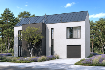 Projekt domu B-470 - z pełnym piętrem dom o powierzchni 70,38 m², dach dwuspadowy - ujęcie 2