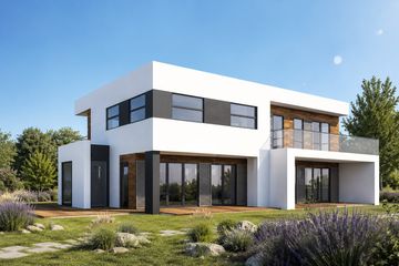 Projekt domu B-447 - z pełnym piętrem dom o powierzchni 122,60 m², dach kopertowy - ujęcie 2