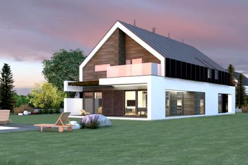  Projekt domu N-161 (PZB1123) - projekt domu parterowego z poddaszem - Zdjęcie 2