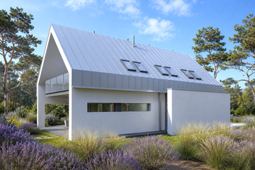 Projekt domu N-117 - parterowy z poddaszem dom o powierzchni 191,54 m², dach dwuspadowy - ujęcie 2