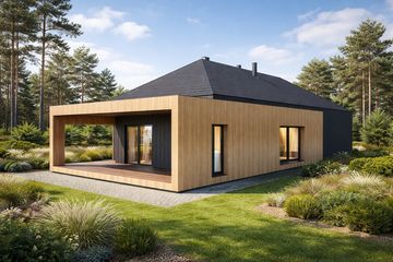  Projekt domu N-156 (PZB1107) - projekt domu parterowego - Zdjęcie 1