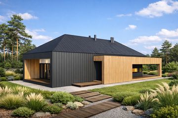  Projekt domu N-156 (PZB1107) - projekt domu parterowego - Zdjęcie 2