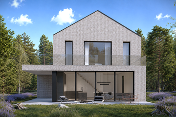 Projekt domu N-248 - z pełnym piętrem dom o powierzchni 195,18 m², dach dwuspadowy - ujęcie 3