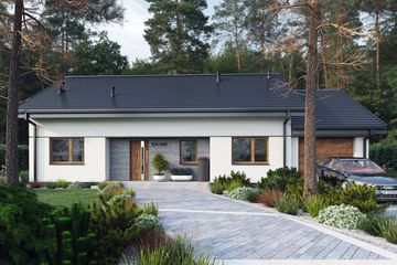  Projekt domu Ka286 (PKT1348) - projekt domu parterowego - Zdjęcie 1