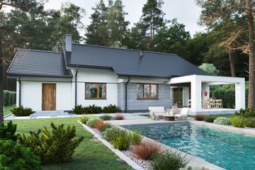  Projekt domu Ka286 (PKT1348) - projekt domu parterowego - Zdjęcie 2