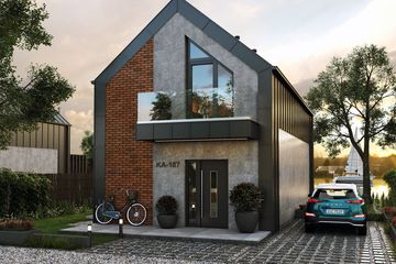  Projekt domu Ka187 Sz (PKT1347) - projekt domu parterowego z poddaszem - Zdjęcie 2