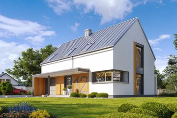  Projekt domu na zgrabnej 2 (WAH2154) - projekt domu parterowego z poddaszem - Zdjęcie 2