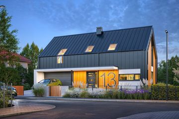  Projekt domu na zgrabnej 3 (WAH2155) - projekt domu parterowego z poddaszem - Zdjęcie 2