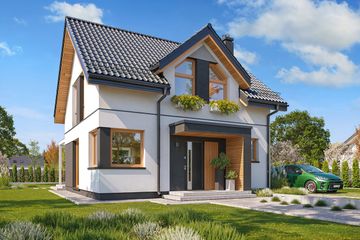  Projekt domu Przyjemny (WAH2156) - projekt domu parterowego z poddaszem - Zdjęcie 1