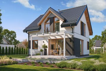  Projekt domu Przyjemny (WAH2156) - projekt domu parterowego z poddaszem - Zdjęcie 2