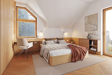  Projekt domu Przyjemny (WAH2156) - projekt domu parterowego z poddaszem - Zdjęcie 9