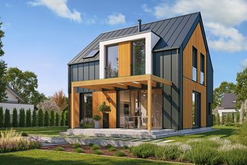  Projekt domu Przyjemny 3 (WAH2158) - projekt domu parterowego z poddaszem - Zdjęcie 1