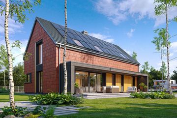  Projekt domu na zgrabnej 5 (WAH2159) - projekt domu parterowego z poddaszem - Zdjęcie 2