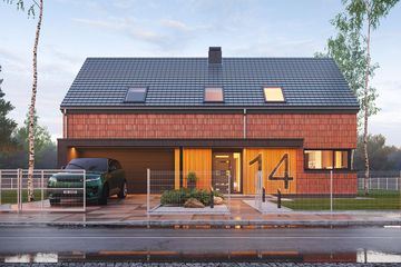  Projekt domu na zgrabnej 5 (WAH2159) - projekt domu parterowego z poddaszem - Zdjęcie 4