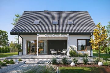  Projekt domu Zefir 2 (WAH2160) - projekt domu parterowego z poddaszem - Zdjęcie 2