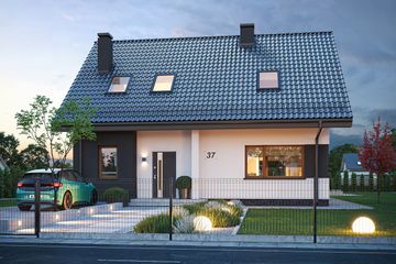  Projekt domu Zefir 2 (WAH2160) - projekt domu parterowego z poddaszem - Zdjęcie 4