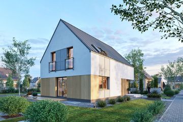  Projekt domu Domena 211 C1 (WRW1404) - projekt domu parterowego z poddaszem - Zdjęcie 2