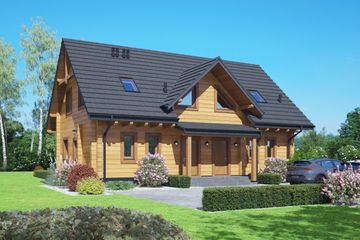  Projekt domu Turowo dw (KRP2828) - projekt domu parterowego z poddaszem - Zdjęcie 1