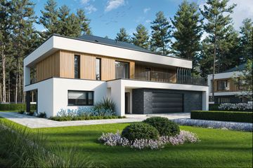  Projekt domu Wyszukany D64 wariant III (WWB1153) - projekt domu z pełnym piętrem - Zdjęcie 1