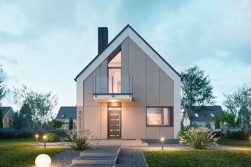  Projekt domu Domena 207 C2 (WRW1416) - projekt domu parterowego z poddaszem - Zdjęcie 2