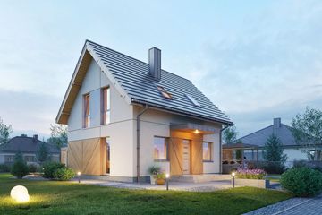  Projekt domu Domena 207 C1 (WRW1417) - projekt domu parterowego z poddaszem - Zdjęcie 1